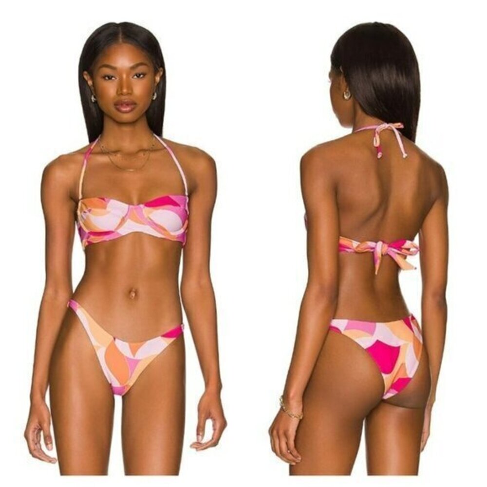 Lovers and Friends Papillion Love Top and Bottom - Fuchsia Geo
